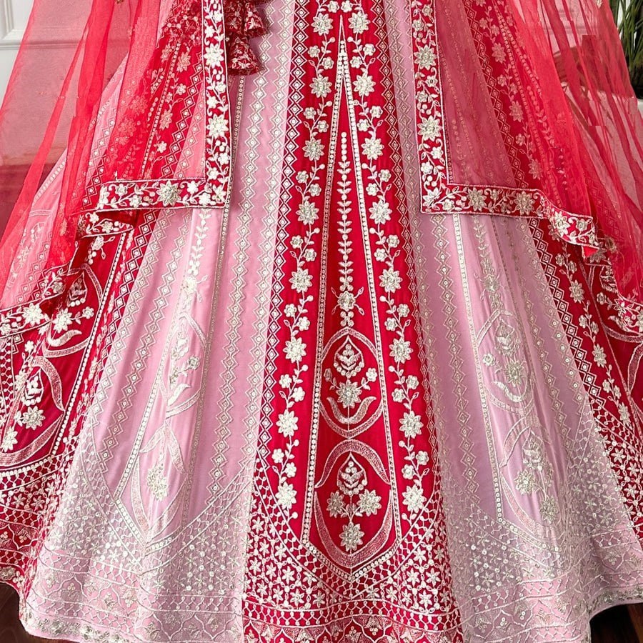 Complete lehenga choli set with dupatta – multicolor bridal wear by FEALDEAL